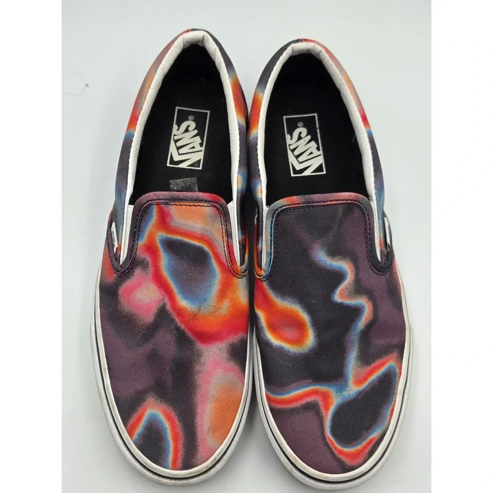 VANS Dark Aura Psychedelic Swirl Unisex Slip-On Sneakers Size Mens 10 Women's 11